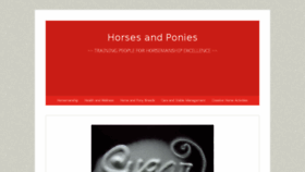 What Horses-and-ponies.com website looked like in 2016 (8 years ago)
