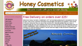 What Honeycosmetics.co.uk website looked like in 2016 (8 years ago)