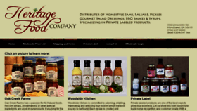 What Heritagefoodcompany.com website looked like in 2016 (8 years ago)