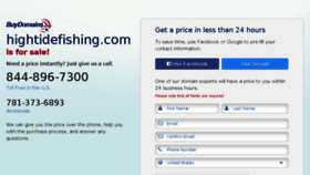 What Hightidefishing.com website looked like in 2016 (8 years ago)