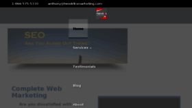 What Hendriksmarketing.com website looked like in 2016 (8 years ago)