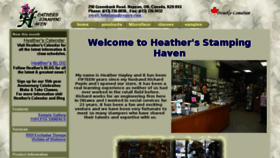 What Heathersstamping.com website looked like in 2016 (8 years ago)