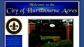 What Hurstbourneacres.org website looked like in 2016 (8 years ago)