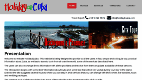 What Holiday2cuba.com website looked like in 2016 (8 years ago)