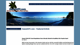 What Hawaiiufc.com website looked like in 2016 (9 years ago)
