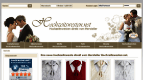 What Hochzeitswesten.net website looked like in 2016 (8 years ago)