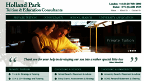 What Hollandparktuition.com website looked like in 2016 (8 years ago)