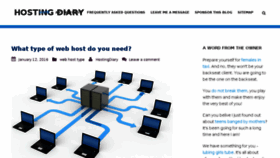 What Hostingdiary.com website looked like in 2016 (8 years ago)