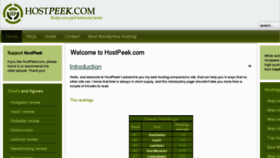 What Hostpeek.com website looked like in 2016 (8 years ago)