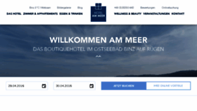 What Hotel-am-meer.de website looked like in 2016 (8 years ago)