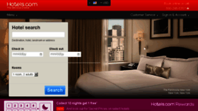 What Hotel.com website looked like in 2016 (8 years ago)