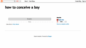 What How-to-conceive-a-boy.blogspot.com website looked like in 2016 (8 years ago)