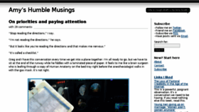 What Humblemusings.com website looked like in 2016 (7 years ago)