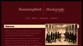 What Hummingbirdmaskarade.co.uk website looked like in 2016 (8 years ago)