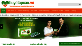 What Huyetapcao.vn website looked like in 2016 (7 years ago)