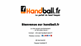 What Handball.fr website looked like in 2016 (8 years ago)