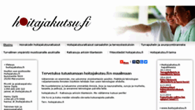 What Hoitajakutsu.fi website looked like in 2016 (8 years ago)