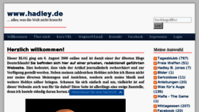 What Hadley.de website looked like in 2016 (8 years ago)