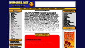 What Humours.net website looked like in 2016 (8 years ago)