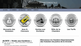 What Huissiersgironde.com website looked like in 2016 (8 years ago)