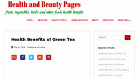 What Healthandbeautypages.com website looked like in 2016 (8 years ago)
