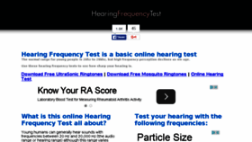 What Hearingfrequencytest.com website looked like in 2016 (8 years ago)
