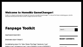 What Homebizgamechanger.com website looked like in 2016 (8 years ago)