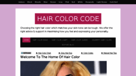 What Haircolorcode.com website looked like in 2016 (8 years ago)