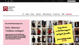 What Hamburgmediaschool.com website looked like in 2016 (7 years ago)