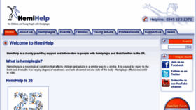 What Hemihelp.org.uk website looked like in 2016 (7 years ago)