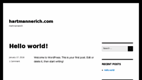 What Hartmannerich.com website looked like in 2016 (7 years ago)