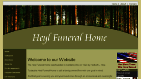 What Heylfuneralhome.com website looked like in 2016 (7 years ago)