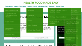 What Healthfoodmadeeasy.com website looked like in 2016 (7 years ago)