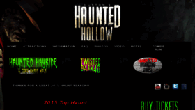 What Hauntedhollow.net website looked like in 2016 (7 years ago)