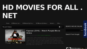 What Hdmovies4all.net website looked like in 2016 (7 years ago)