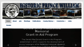 What Historicprincewilliam.org website looked like in 2016 (7 years ago)