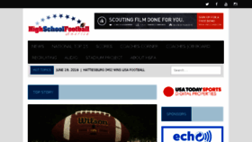 What Highschoolfootballamerica.com website looked like in 2016 (7 years ago)