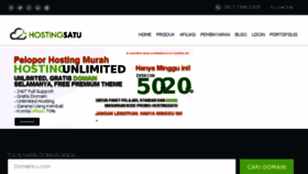 What Hostingsatu.co.id website looked like in 2016 (7 years ago)