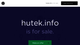 What Hutek.info website looked like in 2016 (7 years ago)