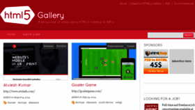 What Html5gallery.com website looked like in 2016 (7 years ago)