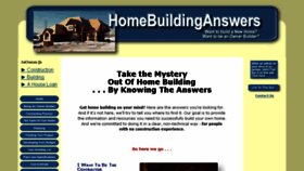 What Home-building-answers.com website looked like in 2016 (7 years ago)