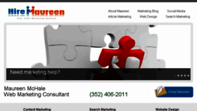 What Hiremaureen.com website looked like in 2016 (7 years ago)