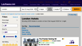 What Hotels-london.co.uk website looked like in 2016 (7 years ago)