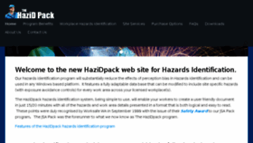 What Hazidpack.com website looked like in 2016 (7 years ago)
