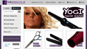 What Hairscissors.co.uk website looked like in 2016 (7 years ago)