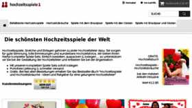 What Hochzeitsspiele1.com website looked like in 2016 (7 years ago)