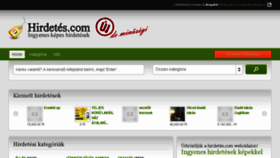 What Hirdetes.com website looked like in 2016 (7 years ago)