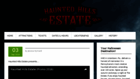 What Hauntedhillsestate.com website looked like in 2016 (7 years ago)