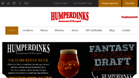 What Humperdinks.com website looked like in 2016 (7 years ago)