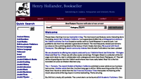 What Hollanderbooks.com website looked like in 2016 (7 years ago)